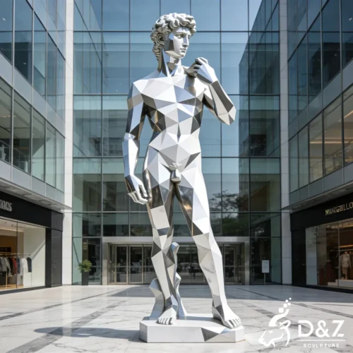 Italian Modern Sculpture Geometric Michelangelo David Art DZN536-1 Italian Modern Sculpture Geometric Michelangelo David Art DZN536-1