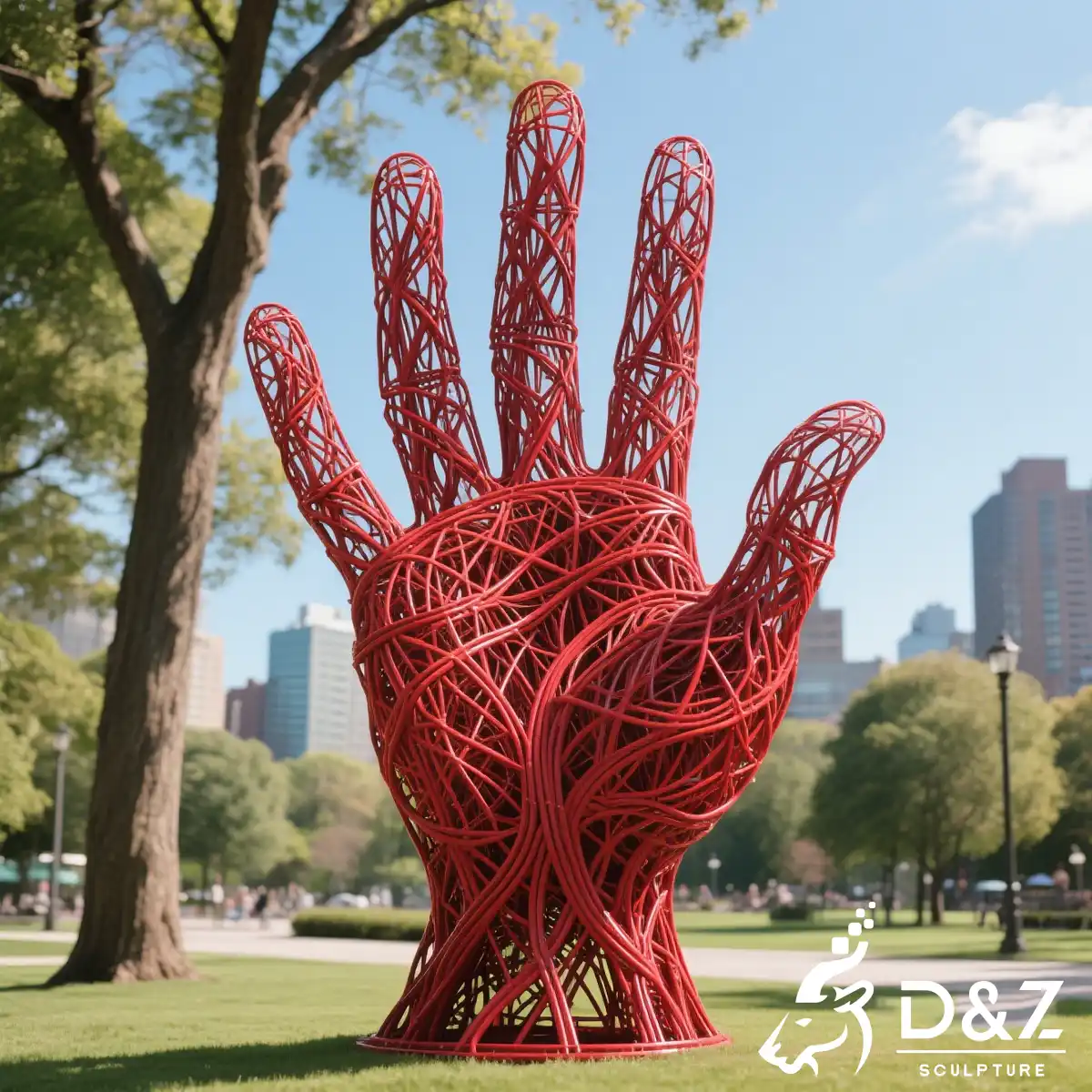 20 Custom Stunning Large Hand Sculpture Garden Decorations-7