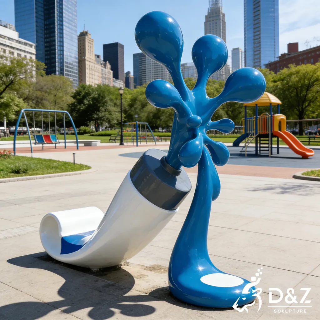 Creative Splash Paint Tube Sculpture Large Modern Metal Art DZN557-1 Creative Splash Paint Tube Sculpture Large Modern Metal Art DZN557-1