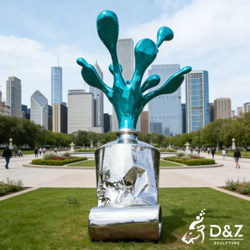 Creative Splash Paint Tube Sculpture Large Modern Metal Art DZN557-7