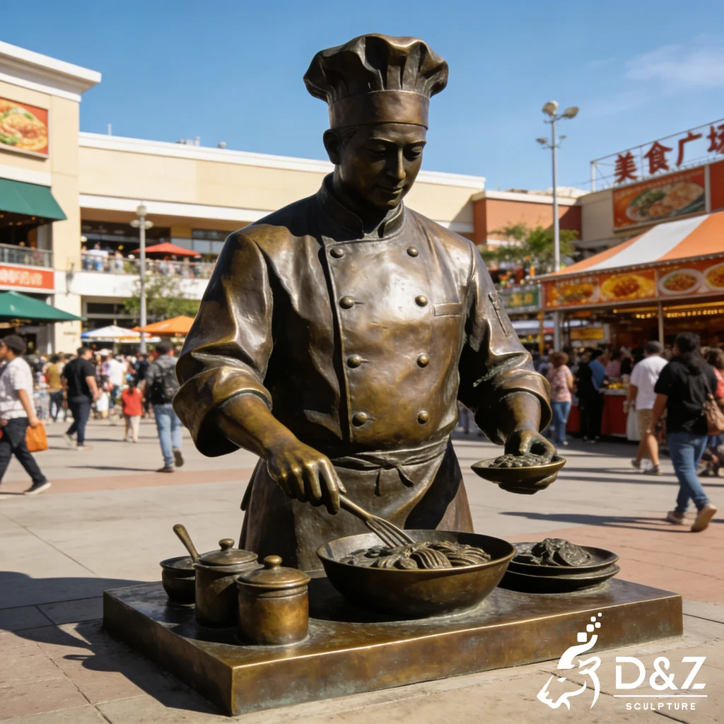 Large Kitchen Chef Statue Restaurant Decor for Sale DZN547-8 Large Kitchen Chef Statue Restaurant Decor for Sale DZN547-8