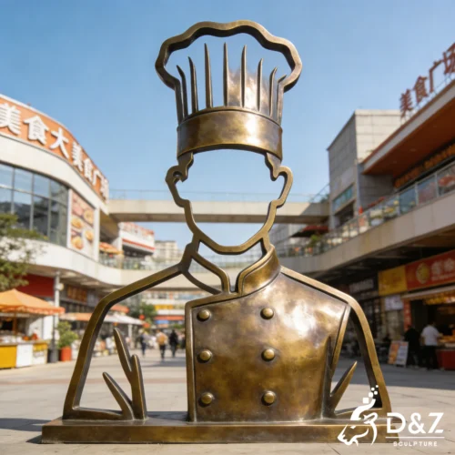 Large Kitchen Chef Statue Restaurant Decor for Sale DZN547-1