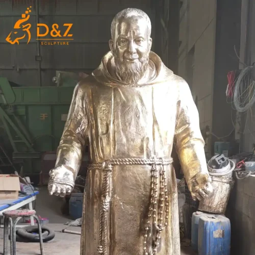 Outdoor Bronze St Padre Pio Garden Statue Catholic Saint DZN623-2