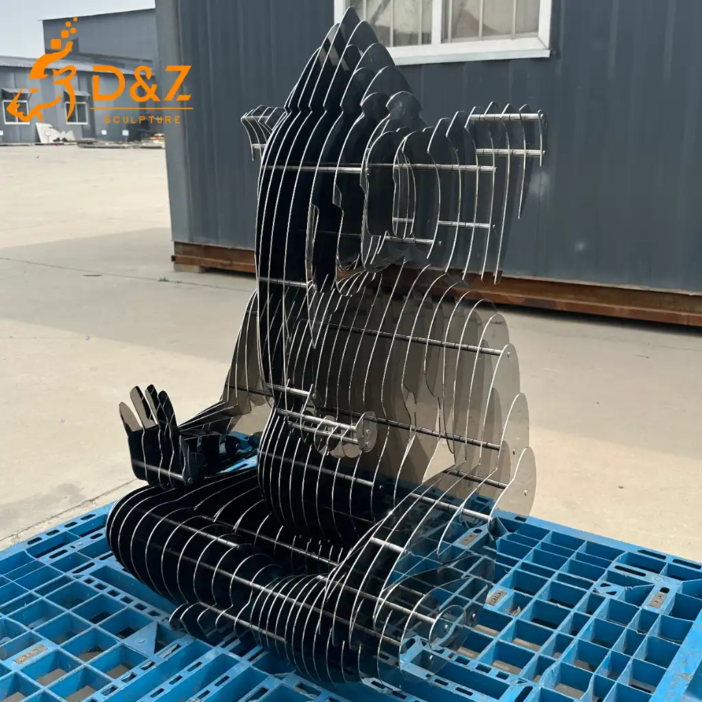 Meditation Layered Abstract Ganesha Sculpture for Garden DZN593 Meditation Layered Abstract Ganesha Sculpture for Garden DZN593