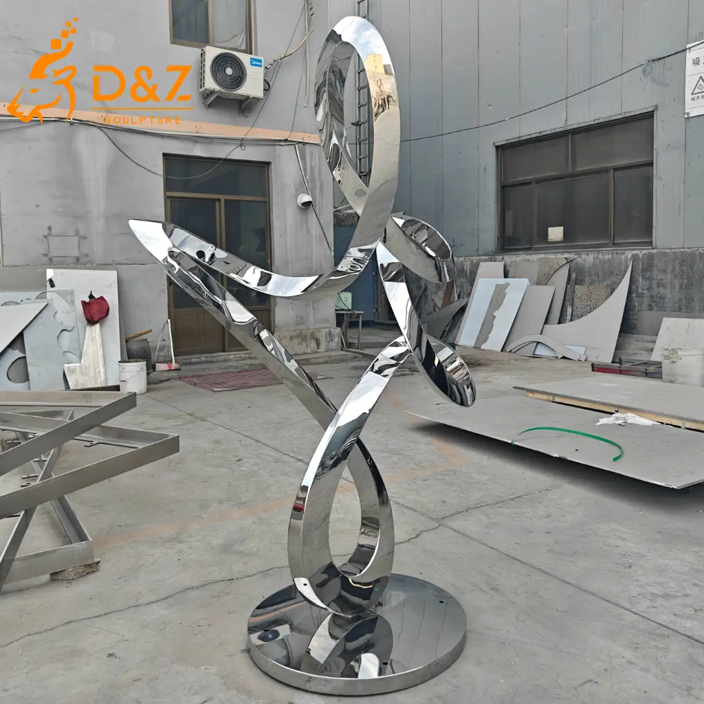 Abstract Garden Sculpture Modern Decorative Twisted Ribbon DZN595-2 Abstract Garden Sculpture Modern Decorative Twisted Ribbon DZN595-2