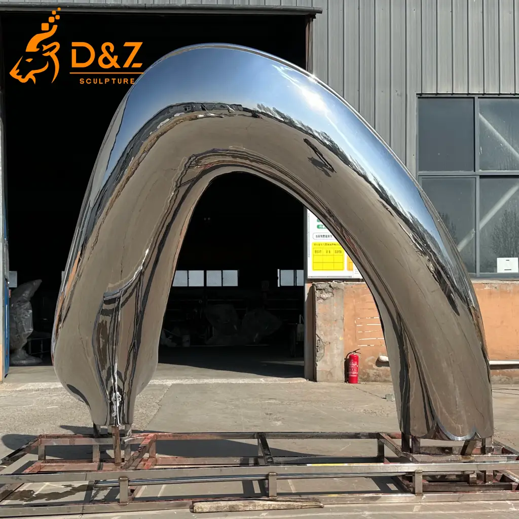 Modern Abstract Arch Fountain with Stairs Outdoor Water Feature DZN591-3 Modern Abstract Arch Fountain with Stairs Outdoor Water Feature DZN591-3