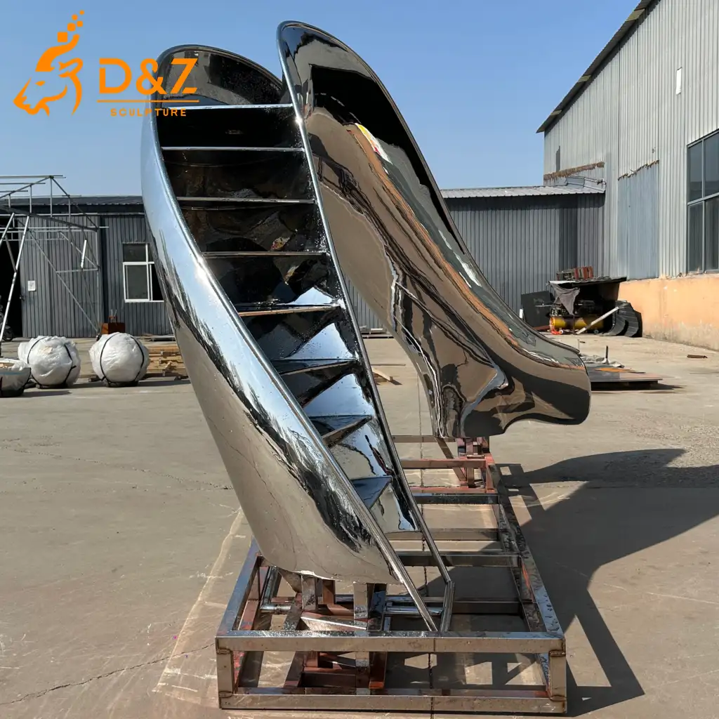 Modern Abstract Arch Fountain with Stairs Outdoor Water Feature DZN591-6 Modern Abstract Arch Fountain with Stairs Outdoor Water Feature DZN591-6