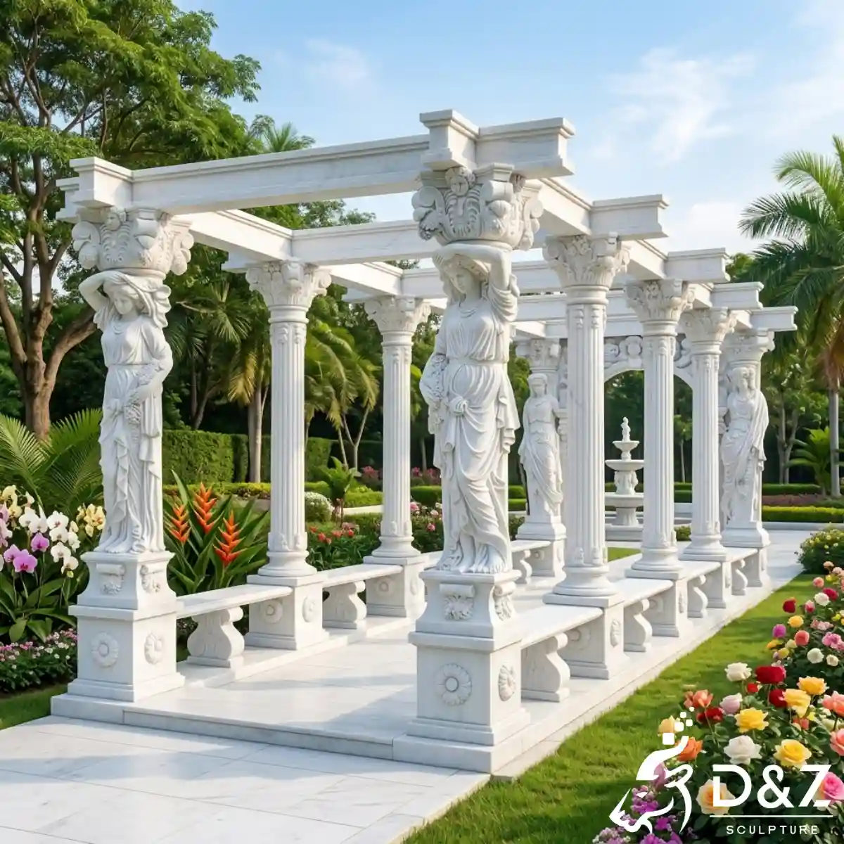  22 Marble Gazebo Designs Luxury Outdoor Stone Pavilions-4
