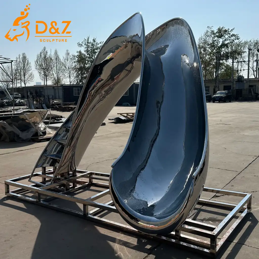 Modern Abstract Arch Fountain with Stairs Outdoor Water Feature DZN591-7 Modern Abstract Arch Fountain with Stairs Outdoor Water Feature DZN591-7