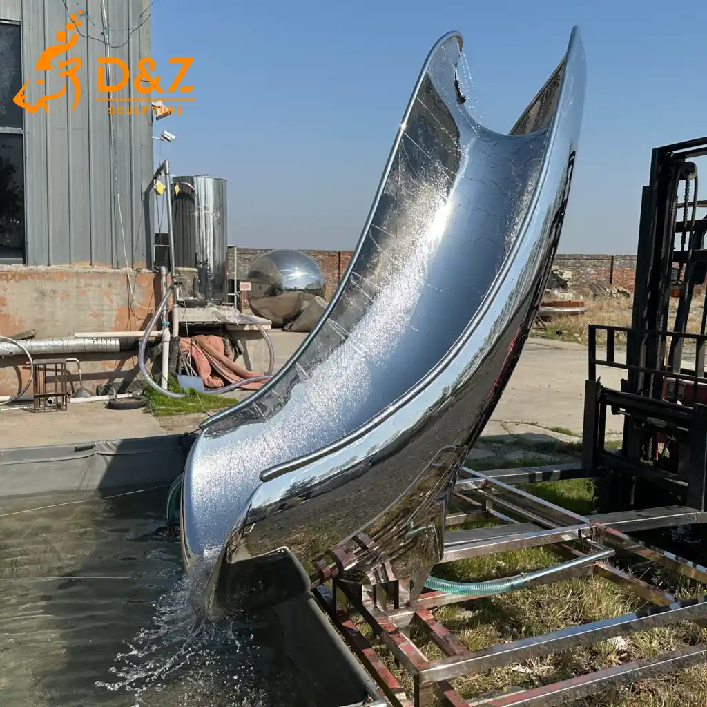 Modern Abstract Arch Fountain with Stairs Outdoor Water Feature DZN591-9 Modern Abstract Arch Fountain with Stairs Outdoor Water Feature DZN591-9