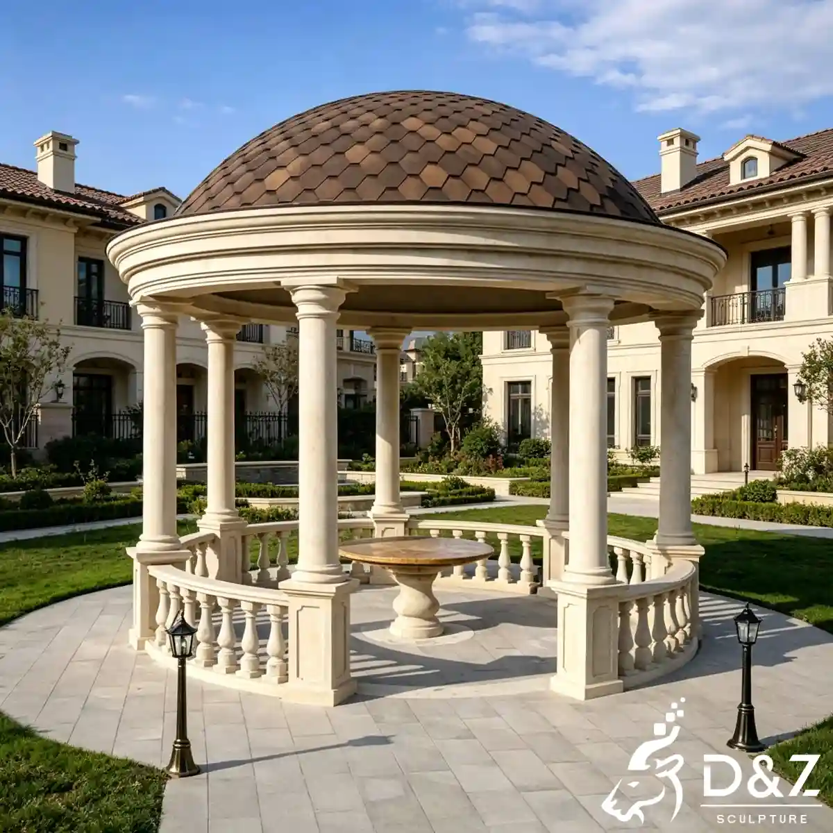  22 Marble Gazebo Designs Luxury Outdoor Stone Pavilions-11