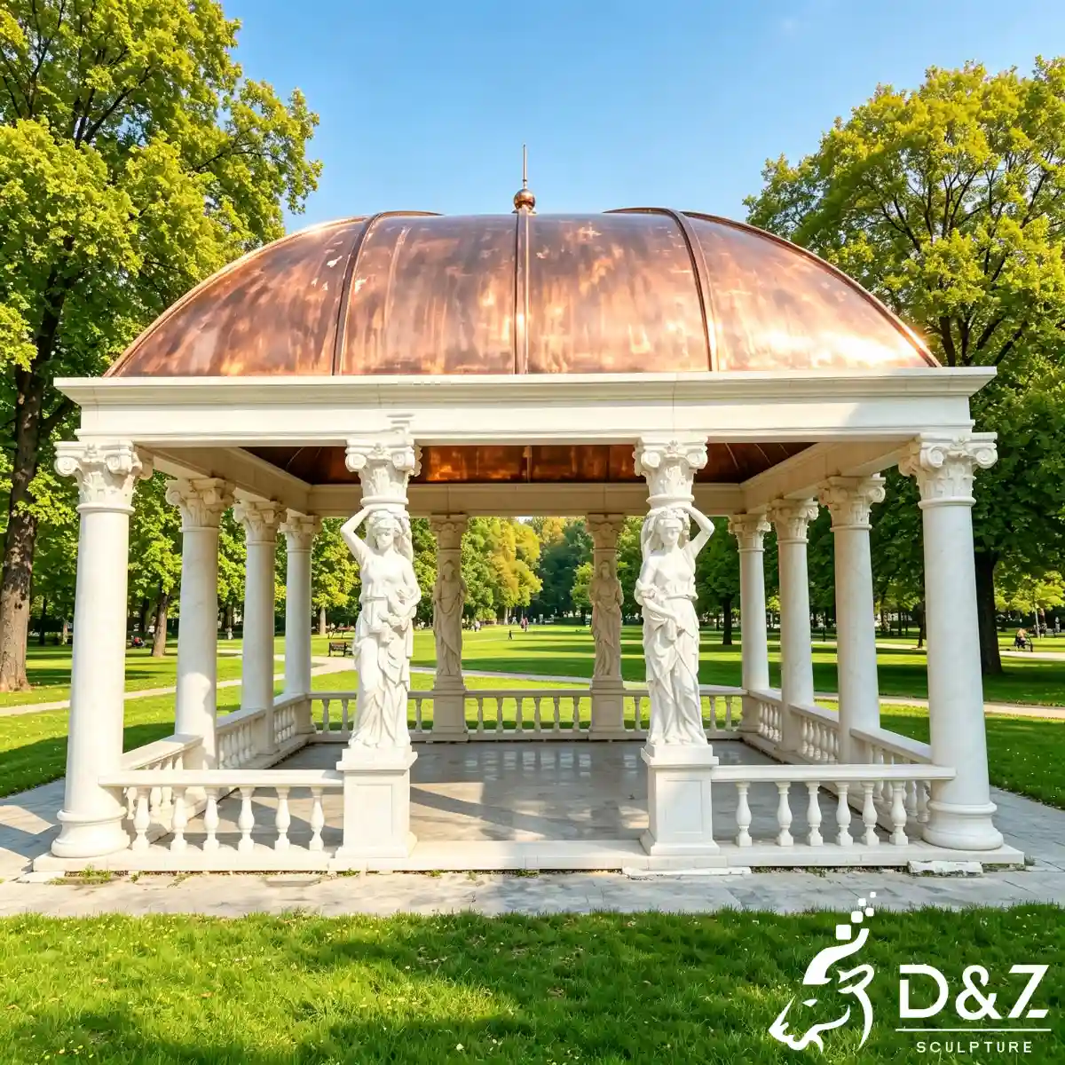  22 Marble Gazebo Designs Luxury Outdoor Stone Pavilions-19
