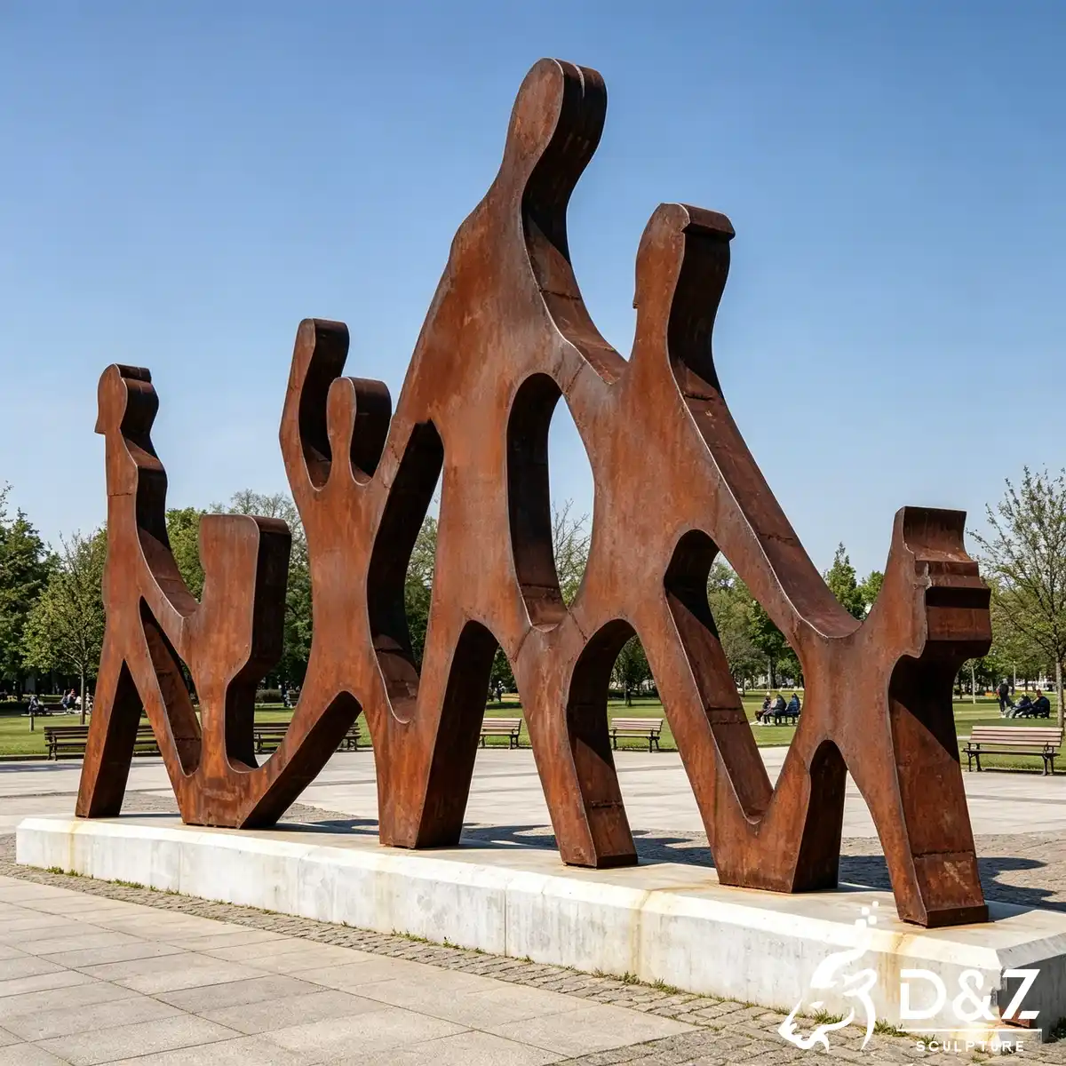 16 Personalized Family Unity Sculptures Garden Design-3