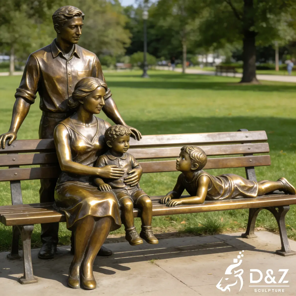 16 Personalized Family Unity Sculptures Garden Design-4