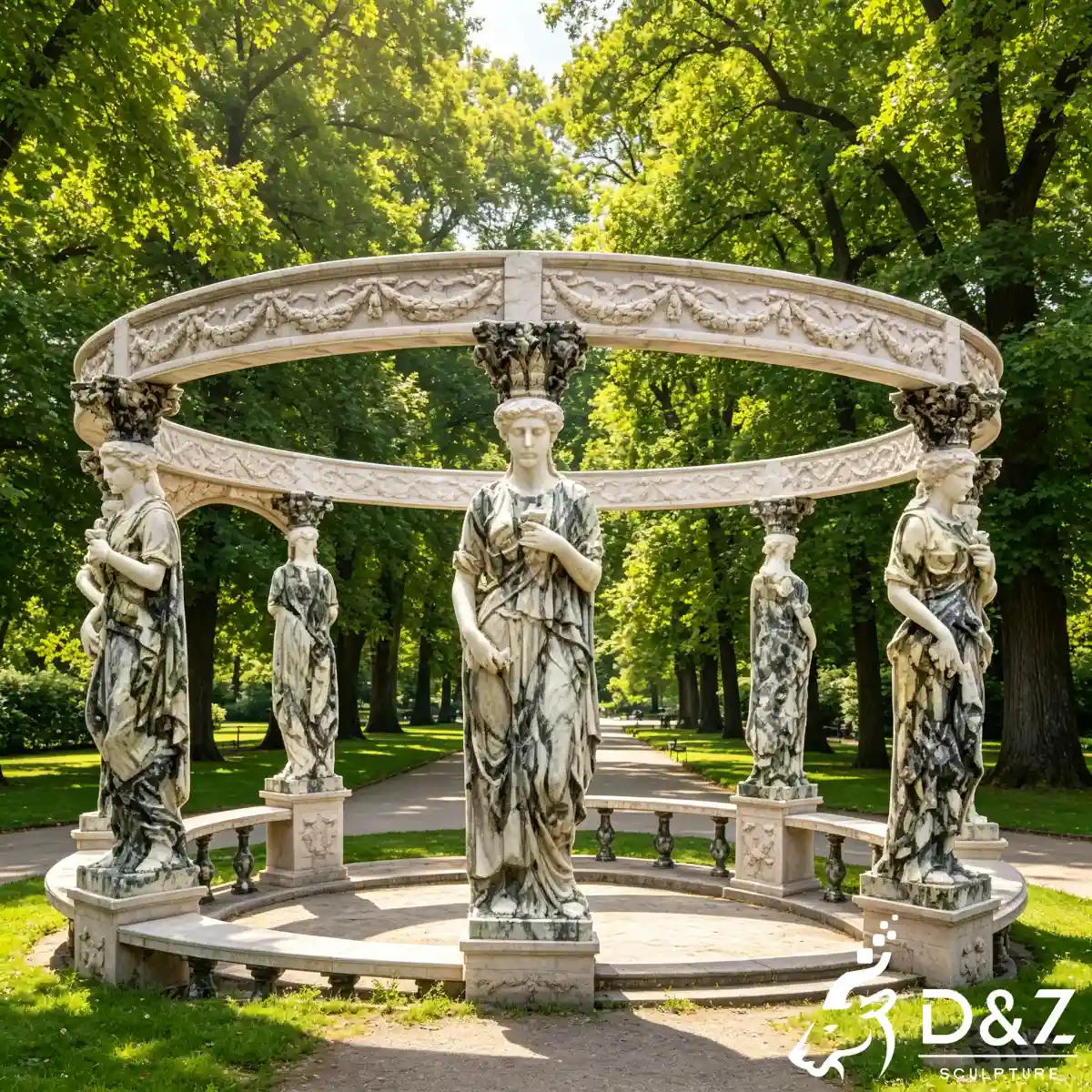  22 Marble Gazebo Designs Luxury Outdoor Stone Pavilions-1