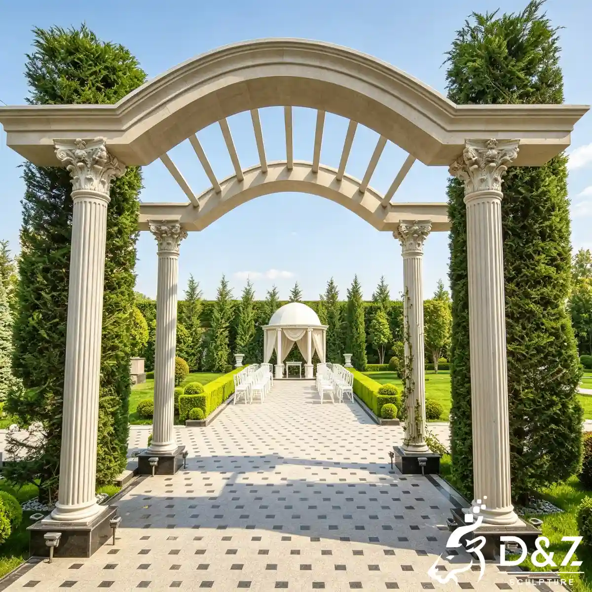  22 Marble Gazebo Designs Luxury Outdoor Stone Pavilions-5