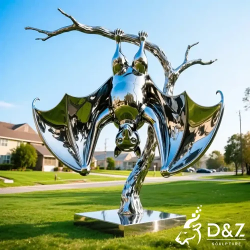 Metal Hanging Bat Sculpture Outdoor Halloween Scary Animal DZN608-1 Metal Hanging Bat Sculpture Outdoor Halloween Scary Animal DZN608-1
