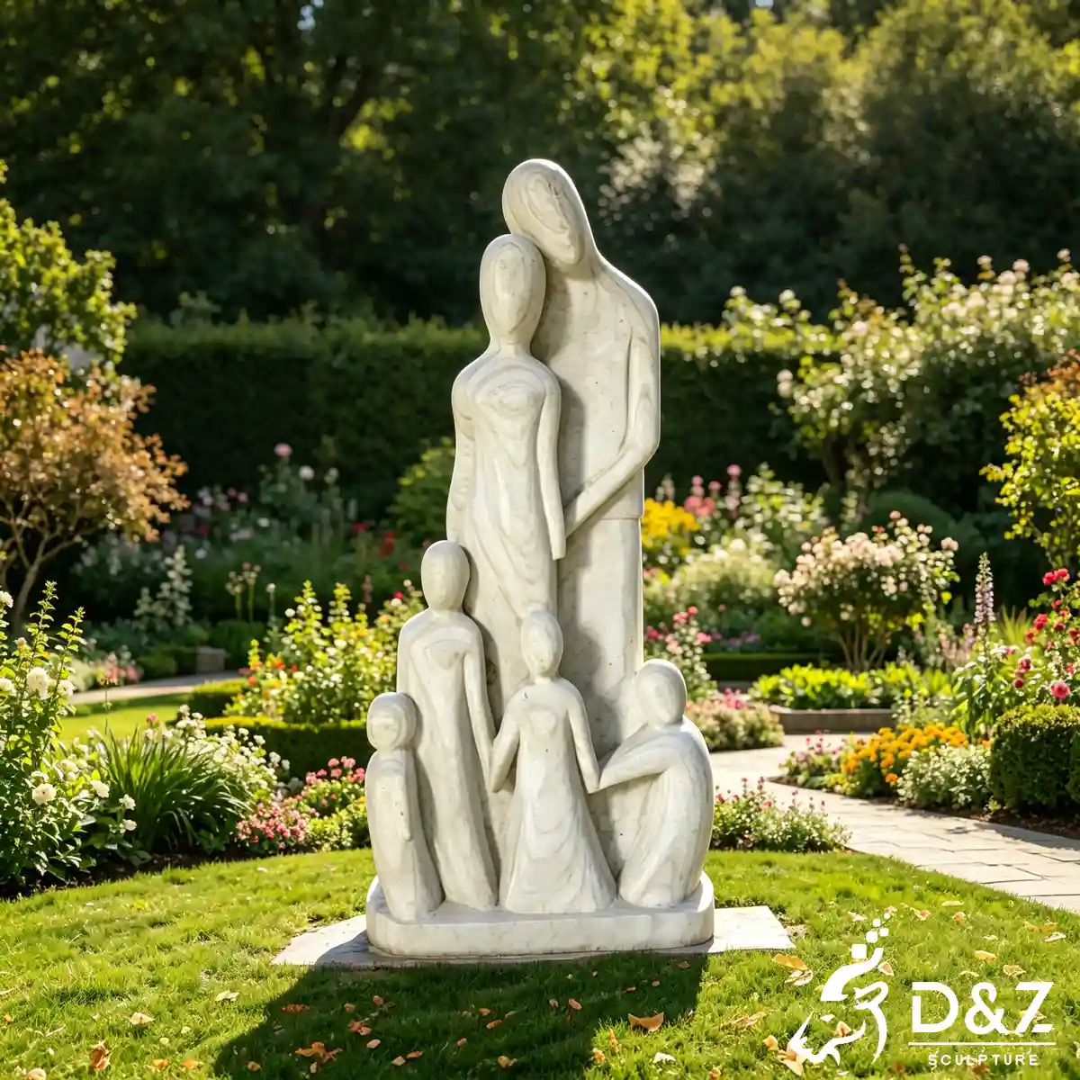 16 Personalized Family Unity Sculptures Garden Design-9