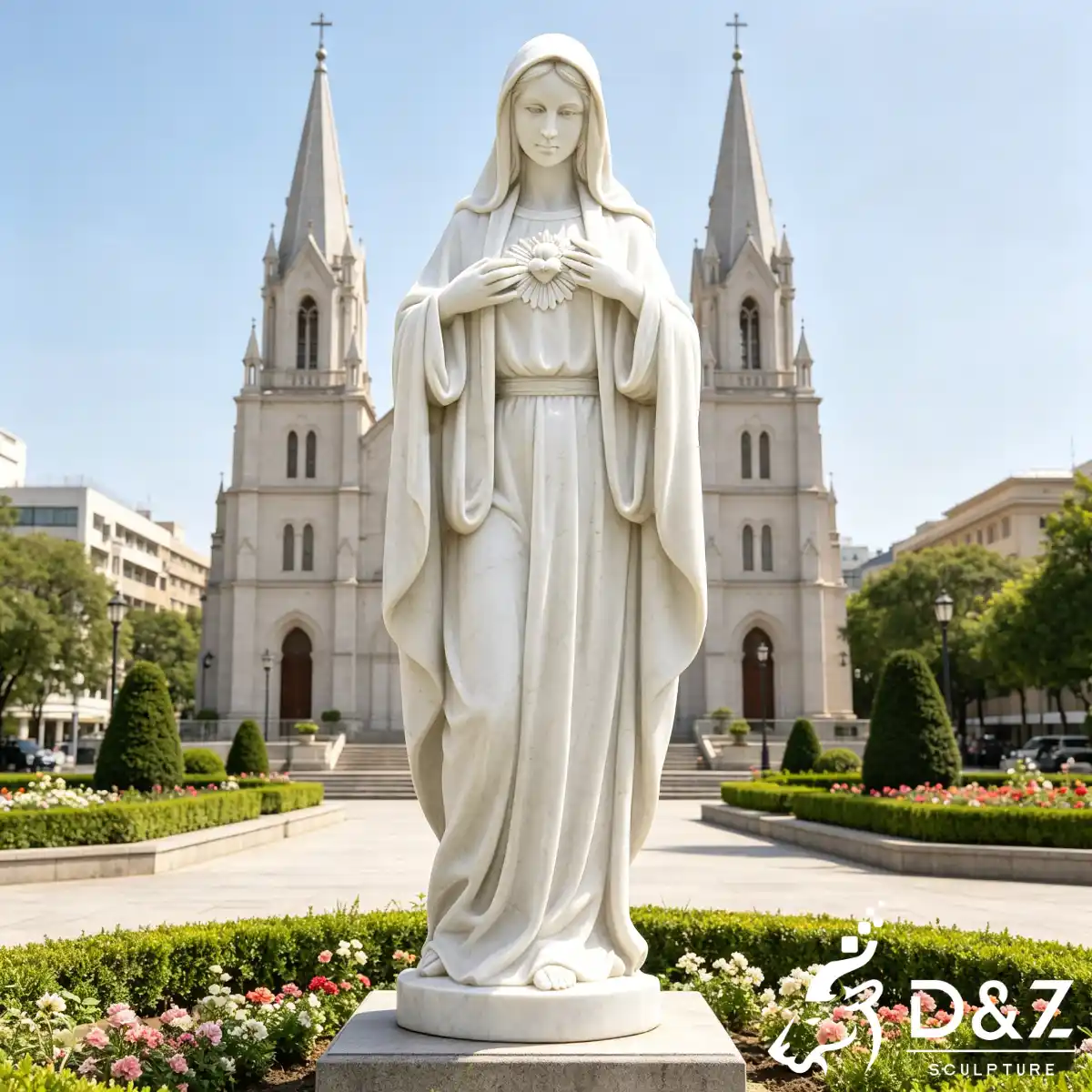25 Sacred Outdoor Catholic Garden Statues for Faith & Blessing-11