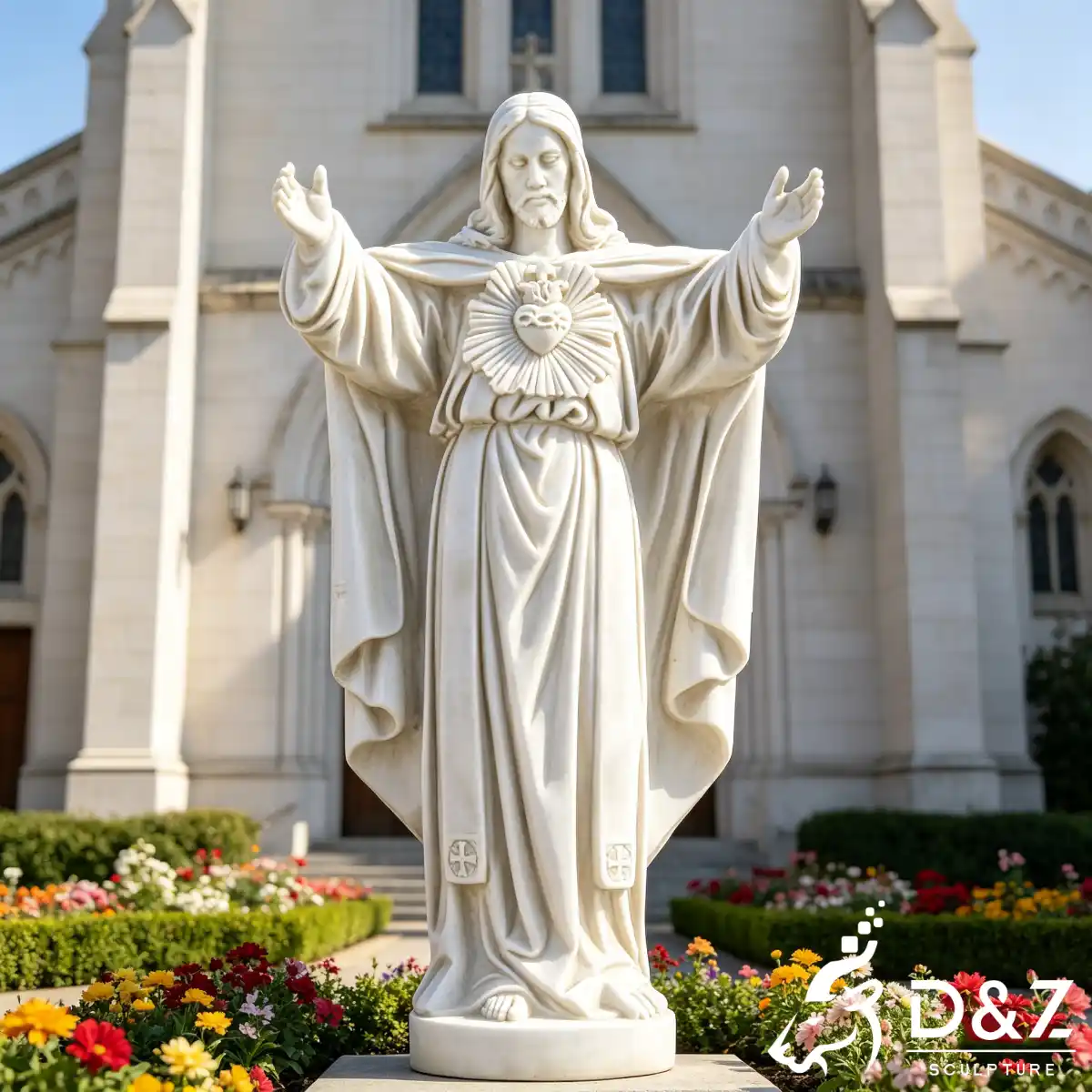 25 Sacred Outdoor Catholic Garden Statues for Faith & Blessing-12