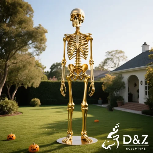 Halloween Metal Human Skeleton Sculpture Haunted House Decor DZN606-8