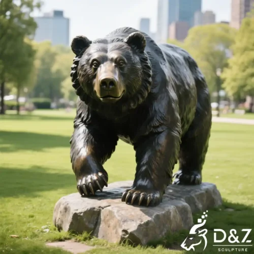 Life-size Bronze Black Bear Garden Statues for Outside​ DZN624-3