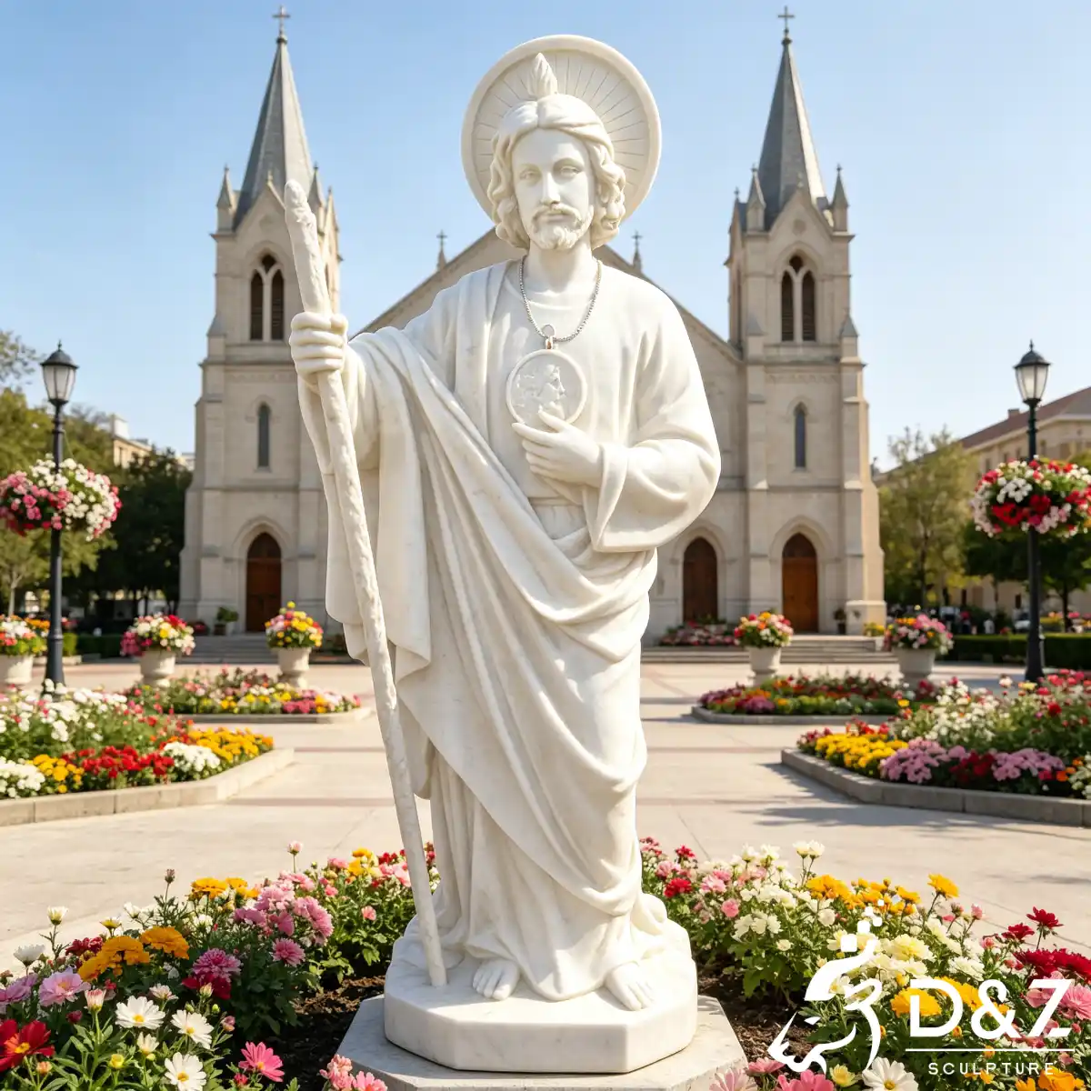 25 Sacred Outdoor Catholic Garden Statues for Faith & Blessing-14