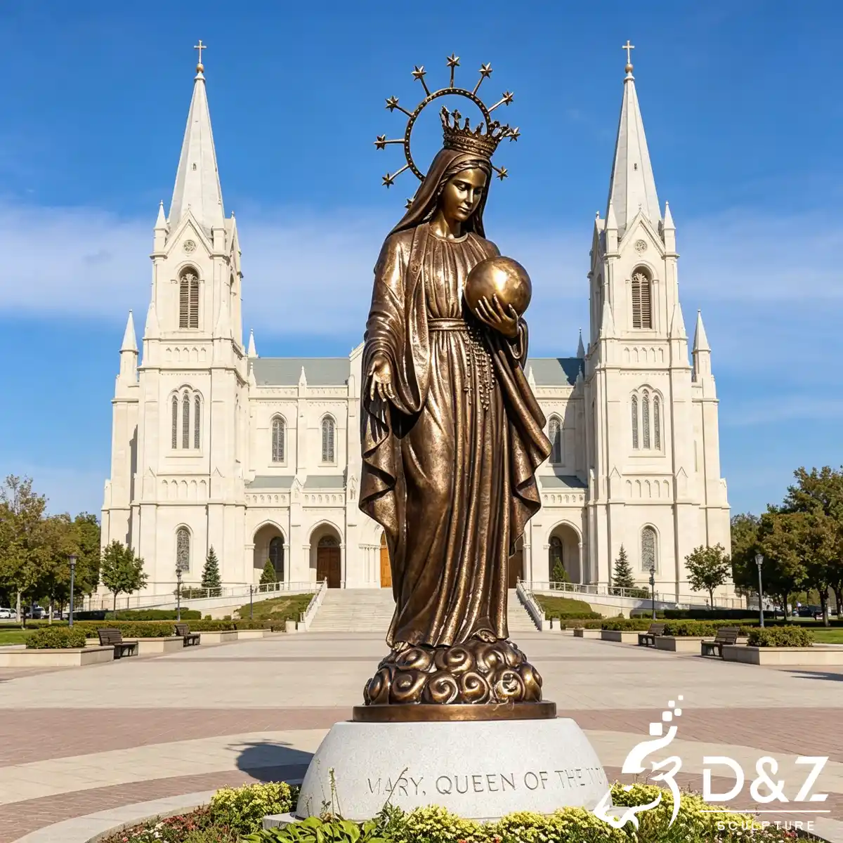25 Sacred Outdoor Catholic Garden Statues for Faith & Blessing-15