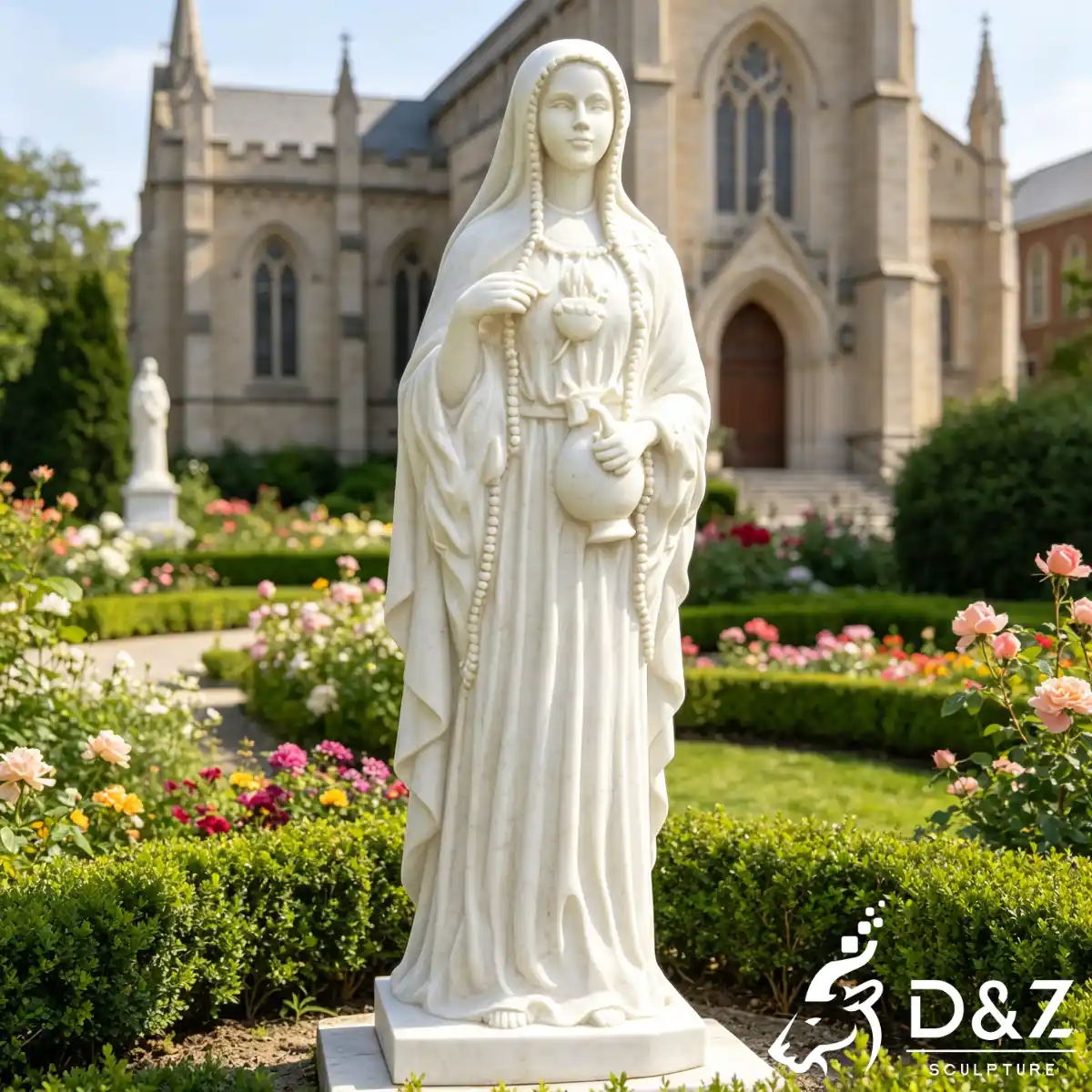 25 Sacred Outdoor Catholic Garden Statues for Faith & Blessing-17