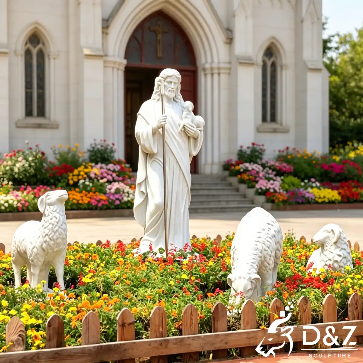25 Sacred Outdoor Catholic Garden Statues for Faith & Blessing-23