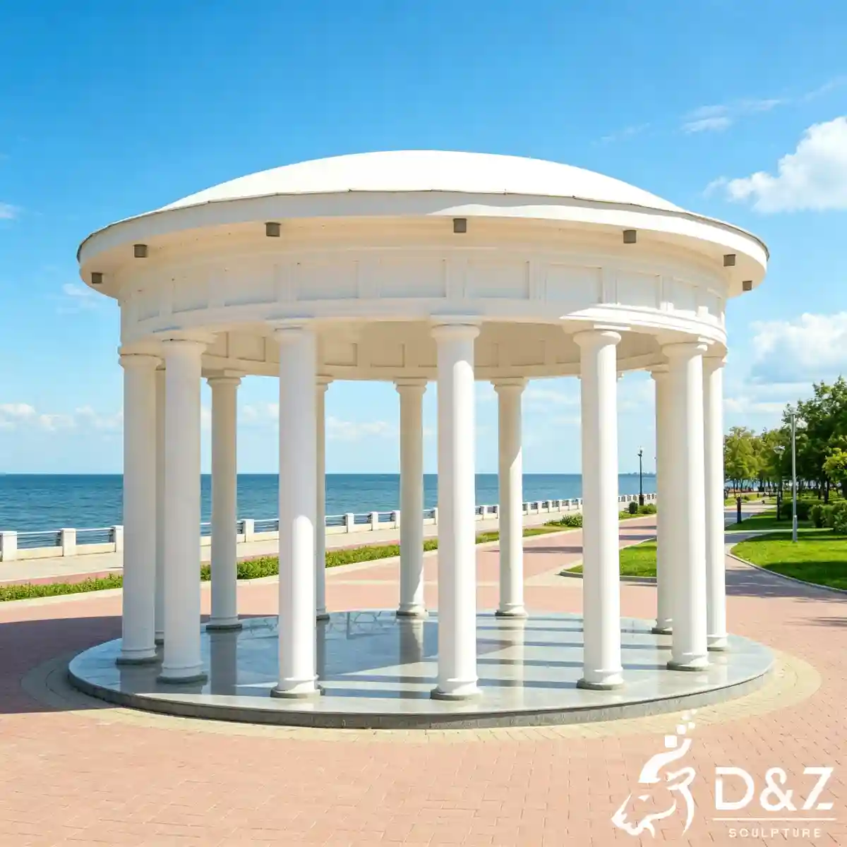  22 Marble Gazebo Designs Luxury Outdoor Stone Pavilions-17