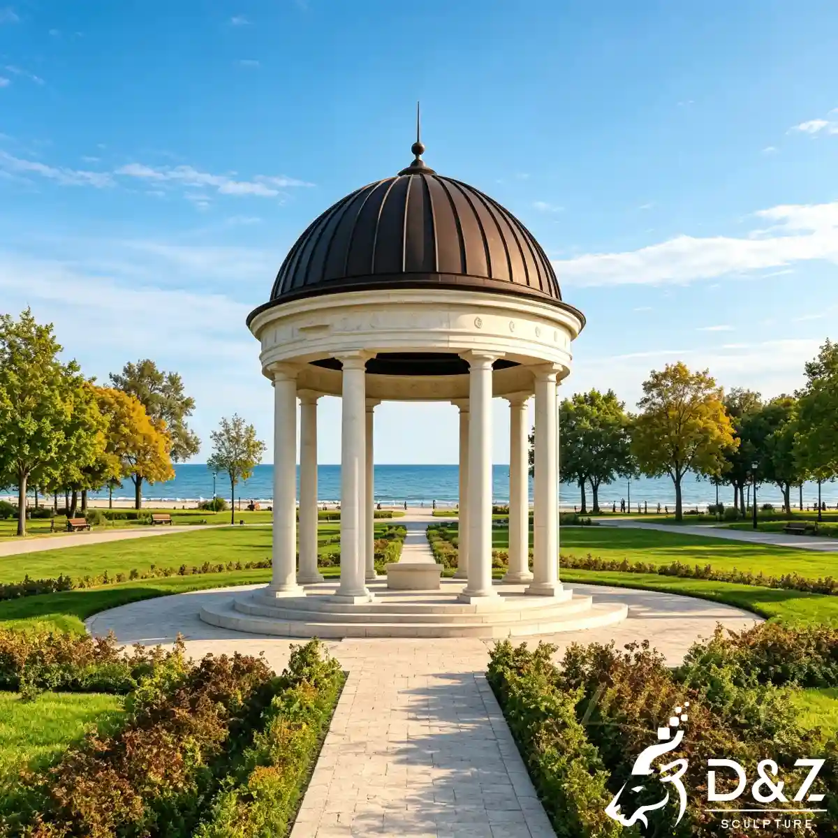  22 Marble Gazebo Designs Luxury Outdoor Stone Pavilions-16