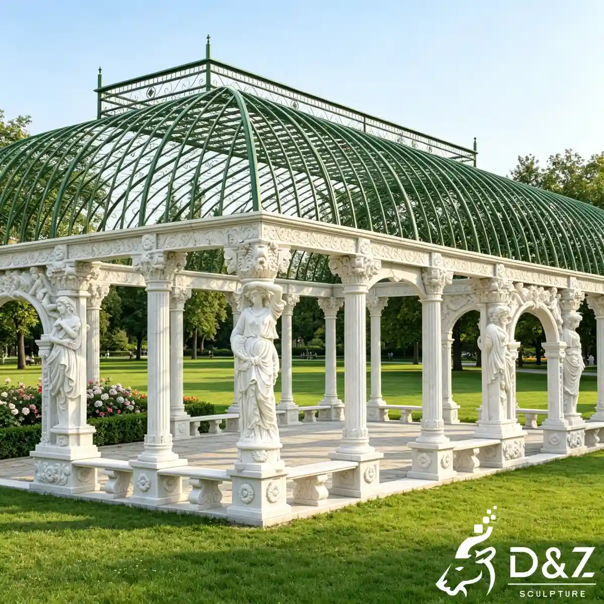  22 Marble Gazebo Designs Luxury Outdoor Stone Pavilions-18