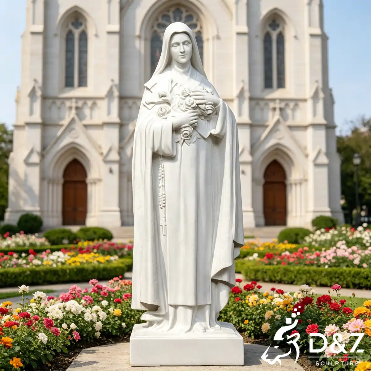 25 Sacred Outdoor Catholic Garden Statues for Faith & Blessing-24