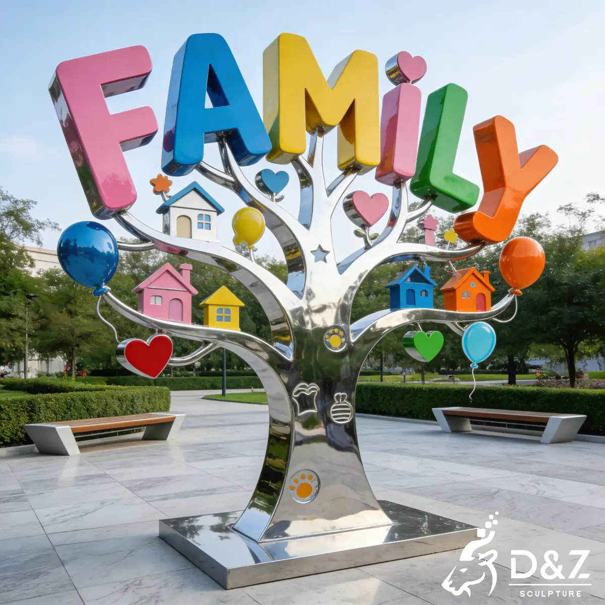 16 Personalized Family Unity Sculptures Garden Design-15