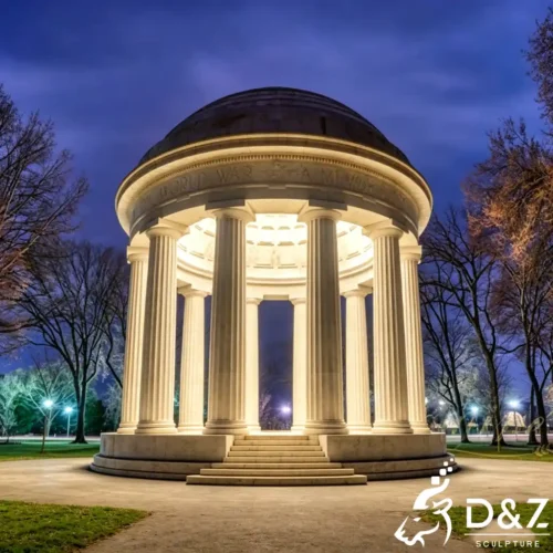 Marble Doric Greek Style Gazebo with Roman Dome Influence DZN622-1