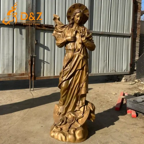 Bronze Our Lady Mary Untier of Knots Statue for Garden DZN617-1