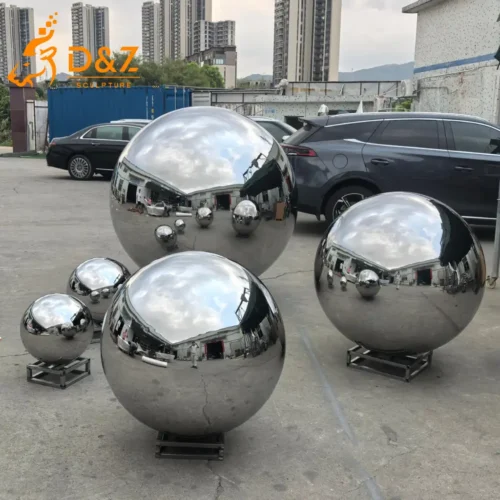 Large Metal Ball Sculpture Stainless Steel for Park Garden DZN599-3 Large Metal Ball Sculpture Stainless Steel for Park Garden DZN599-3