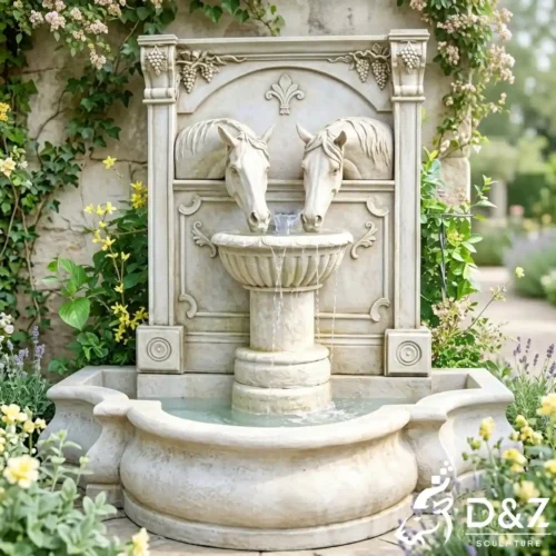 Horse Head Drinking Fountain Wall Water Feature DZN634-2