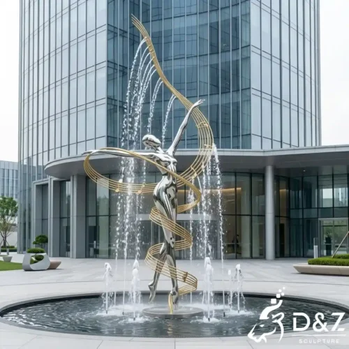 dancing woman sculpture Dancing Woman Sculpture Fountain Contemporary Commercial Art DZN635-1
