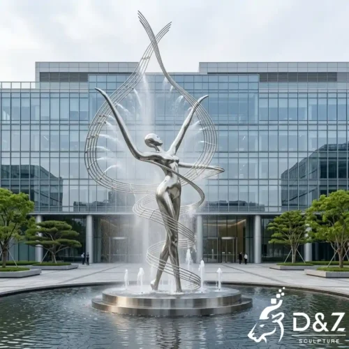 dancing woman sculpture Dancing Woman Sculpture Fountain Contemporary Commercial Art DZN635-2
