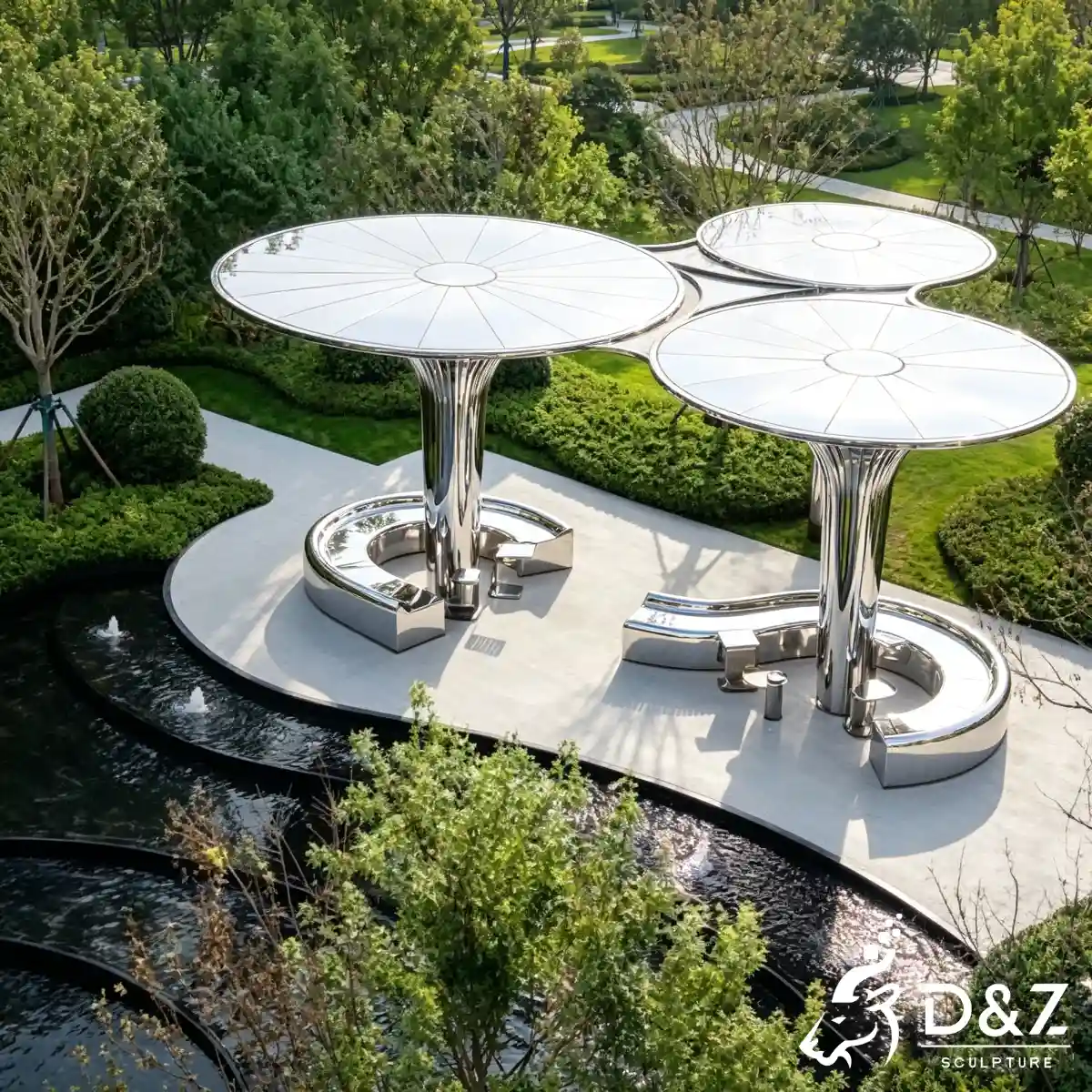 16 Iconic Outdoor Metal Modern Style Gazebo Designs of D&Z-2