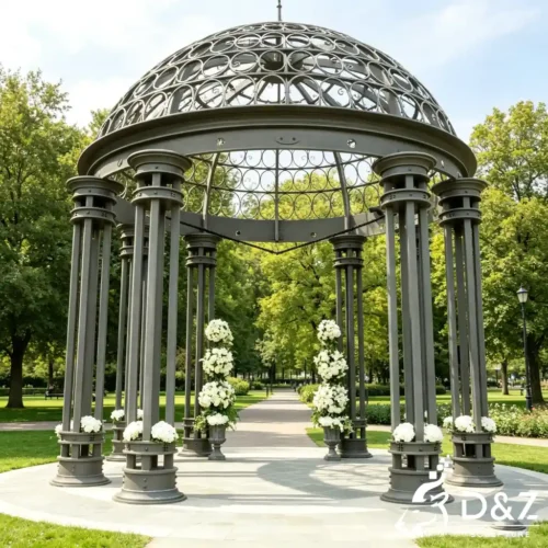 Luxury Metal Dome Garden Gazebo European Wedding Pavilion DZN651-6