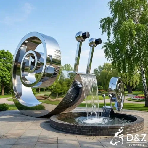 Giant Metal Snail Water Fountain Sculpture for Garden Art DZN645-5