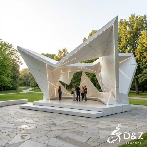 Parametric Mid Century Modern Gazebo Pavilion for Garden DZN661-3 Parametric Mid Century Modern Gazebo Pavilion for Garden DZN661-3