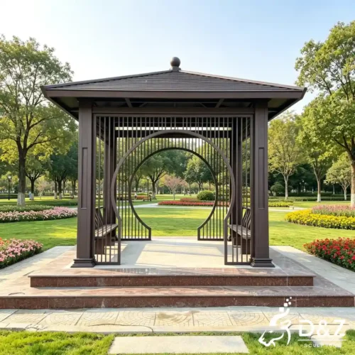 Modern Chinese Gazebo Metal Garden Pavilion for Backyard DZN662-1