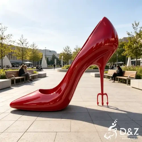 Giant Red High Heel Sculpture | Custom Outdoor Decor DZN663-2
