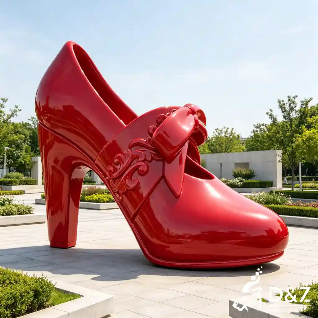 Giant Red High Heel Sculpture | Custom Outdoor Decor DZN663-8 Giant Red High Heel Sculpture | Custom Outdoor Decor DZN663-8