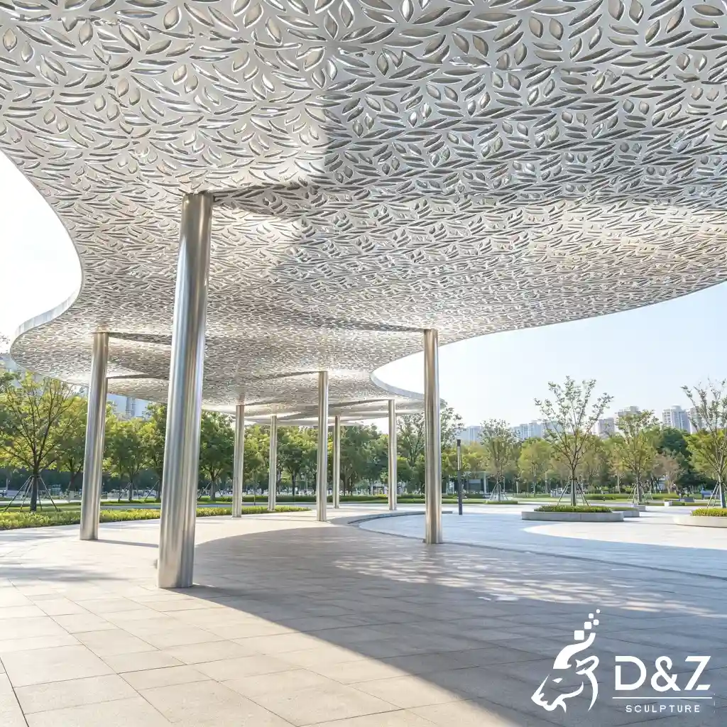 Modern Flat Roof Gazebo Pavilion Canopy for Landscape Shelter DZN665-7 Modern Flat Roof Gazebo Pavilion Canopy for Landscape Shelter DZN665-7