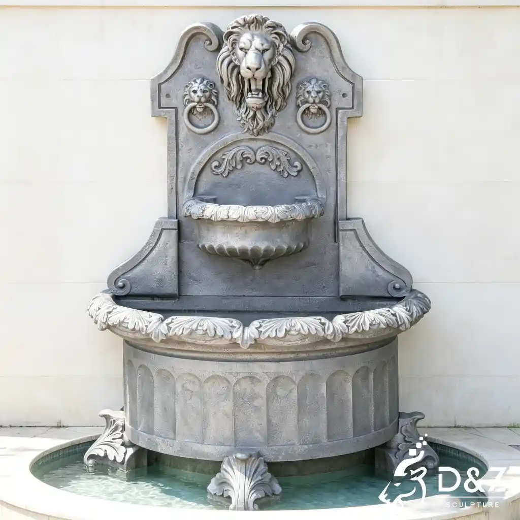 European Baroque White Marble Wall Fountain for Garden Decor DZN668-4 European Baroque White Marble Wall Fountain for Garden Decor DZN668-4